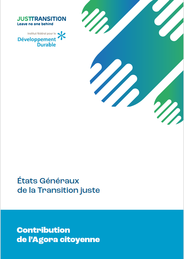Page de garde du rapport de l'agora citoyenne